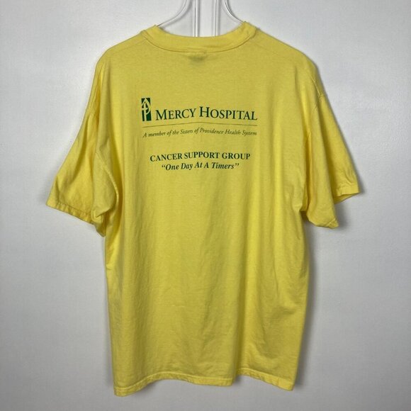 Vintage Relay For Life 99 T Shirt Mens XL Yellow Green Escape To Paradise - Picture 3 of 6